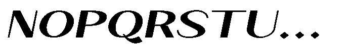 Granvia Ultra Bold Italic Ultra Expanded Font UPPERCASE