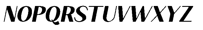 Granvia Ultra Bold Italic Font UPPERCASE