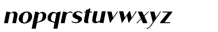 Granvia Ultra Bold Italic Font LOWERCASE
