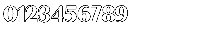 Granvia Ultra Bold Outline Font OTHER CHARS