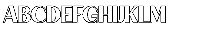 Granvia Ultra Bold Outline Font UPPERCASE