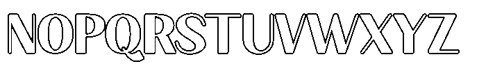 Granvia Ultra Bold Outline Font UPPERCASE