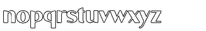 Granvia Ultra Bold Outline Font LOWERCASE
