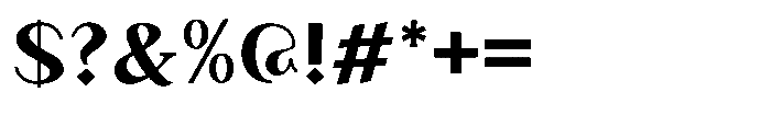 Granvia Ultra Bold Semi Expanded Font OTHER CHARS