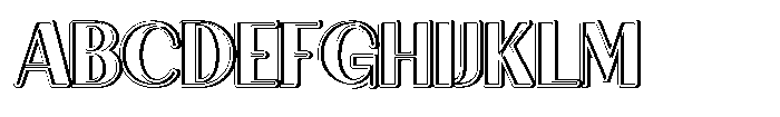 Granvia Ultra Bold Shadow2 Font UPPERCASE