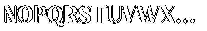Granvia Ultra Bold Shadow2 Font UPPERCASE