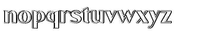 Granvia Ultra Bold Shadow2 Font LOWERCASE