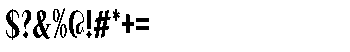 Granvia Ultra Bold Ultra Condensed Font OTHER CHARS