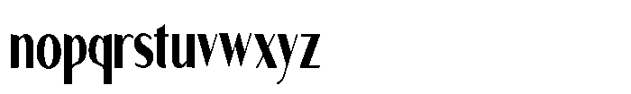 Granvia Ultra Bold Ultra Condensed Font LOWERCASE