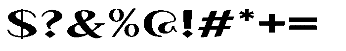 Granvia Ultra Bold Ultra Expanded Font OTHER CHARS