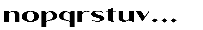 Granvia Ultra Bold Ultra Expanded Font LOWERCASE