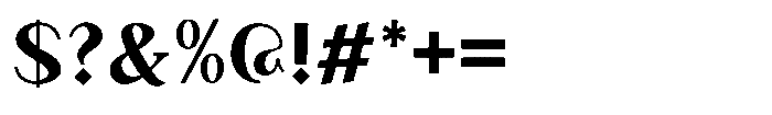 Granvia Ultra Bold Font OTHER CHARS