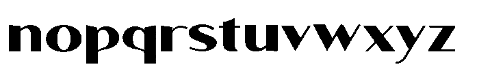 Granvia Ultra Extra Bold Extra Expanded Font LOWERCASE