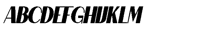 Granvia Ultra Extra Bold Italic Condensed Font UPPERCASE