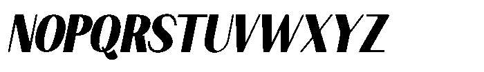 Granvia Ultra Extra Bold Italic Condensed Font UPPERCASE