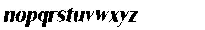 Granvia Ultra Extra Bold Italic Condensed Font LOWERCASE