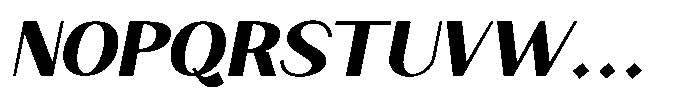 Granvia Ultra Extra Bold Italic Expanded Font UPPERCASE
