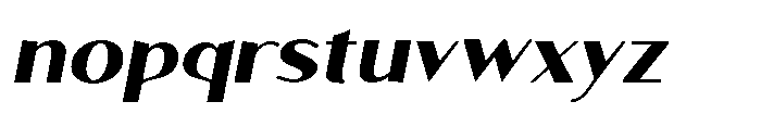 Granvia Ultra Extra Bold Italic Expanded Font LOWERCASE
