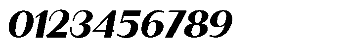 Granvia Ultra Extra Bold Italic Semi Expanded Font OTHER CHARS