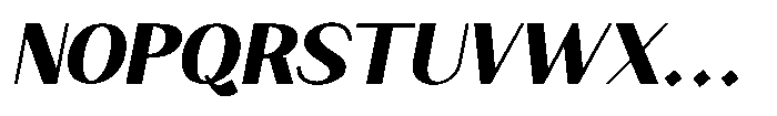 Granvia Ultra Extra Bold Italic Semi Expanded Font UPPERCASE