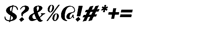 Granvia Ultra Extra Bold Italic Font OTHER CHARS