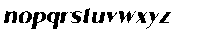 Granvia Ultra Extra Bold Italic Font LOWERCASE