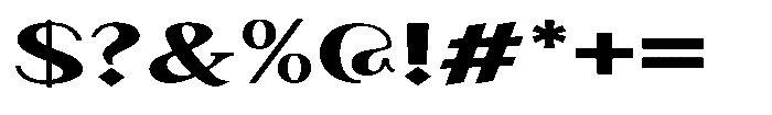Granvia Ultra Extra Bold Ultra Expanded Font OTHER CHARS