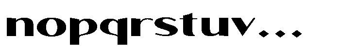 Granvia Ultra Extra Bold Ultra Expanded Font LOWERCASE
