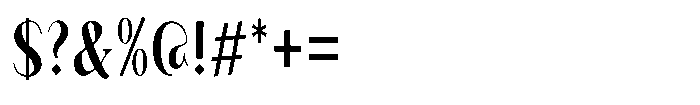 Granvia Ultra Extra Condensed Font OTHER CHARS