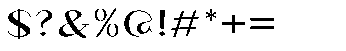 Granvia Ultra Extra Expanded Font OTHER CHARS