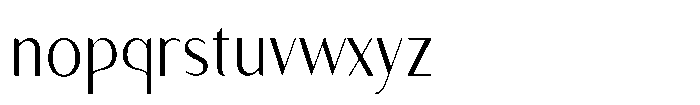 Granvia Ultra Extra Light Condensed Font LOWERCASE