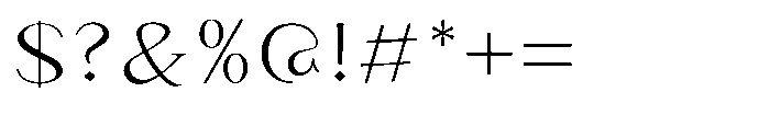 Granvia Ultra Extra Light Expanded Font OTHER CHARS
