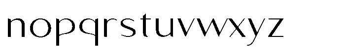 Granvia Ultra Extra Light Expanded Font LOWERCASE