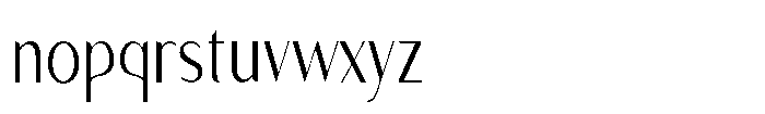 Granvia Ultra Extra Light Extra Condensed Font LOWERCASE