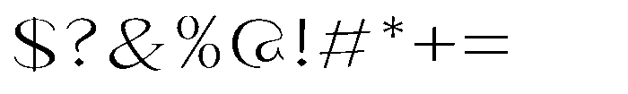 Granvia Ultra Extra Light Extra Expanded Font OTHER CHARS
