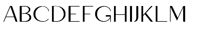 Granvia Ultra Extra Light Extra Expanded Font UPPERCASE