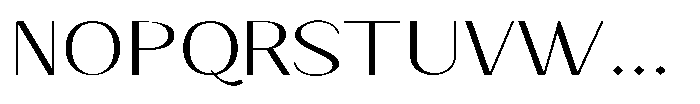 Granvia Ultra Extra Light Extra Expanded Font UPPERCASE