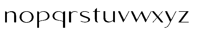 Granvia Ultra Extra Light Extra Expanded Font LOWERCASE