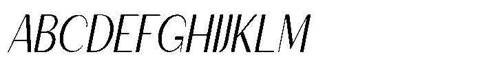 Granvia Ultra Extra Light Italic Condensed Font UPPERCASE