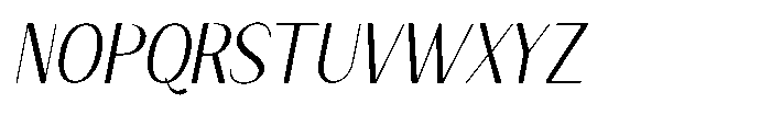 Granvia Ultra Extra Light Italic Condensed Font UPPERCASE