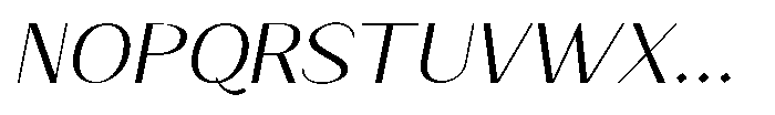 Granvia Ultra Extra Light Italic Expanded Font UPPERCASE