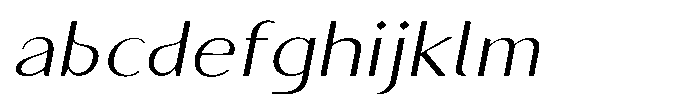Granvia Ultra Extra Light Italic Expanded FONT