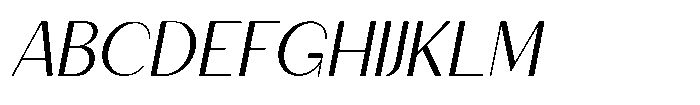 Granvia Ultra Extra Light Italic Font UPPERCASE