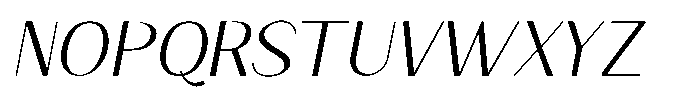 Granvia Ultra Extra Light Italic Font UPPERCASE