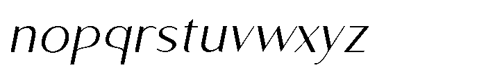 Granvia Ultra Extra Light Italic Font LOWERCASE