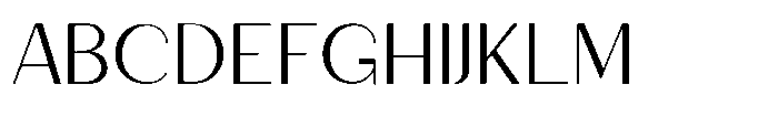 Granvia Ultra Extra Light Semi Expanded Font UPPERCASE