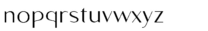 Granvia Ultra Extra Light Semi Expanded Font LOWERCASE