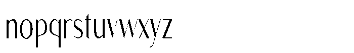 Granvia Ultra Extra Light Ultra Condensed Font LOWERCASE
