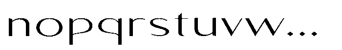 Granvia Ultra Extra Light Ultra Expanded Font LOWERCASE