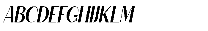 Granvia Ultra Italic Condensed Font UPPERCASE